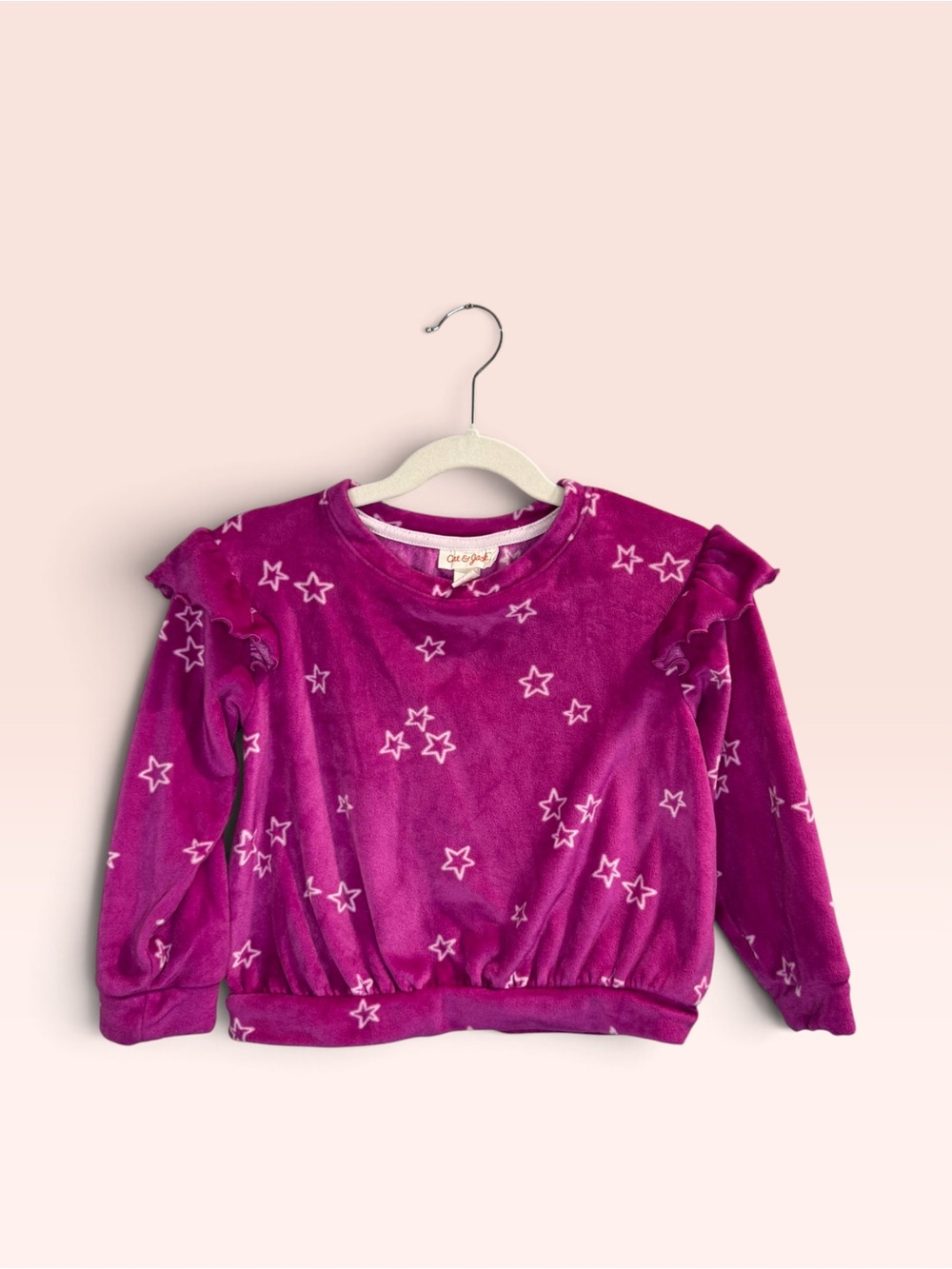 Cat & Jack Fuchsia Star Ruffle matching set
